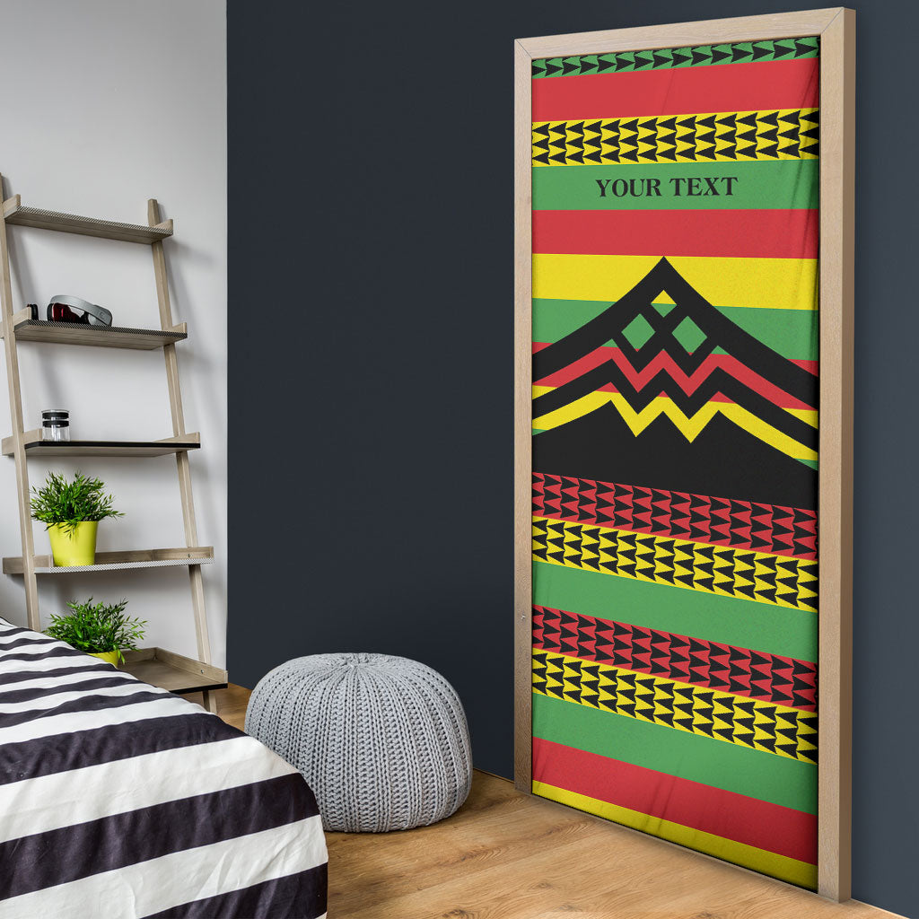 Hawaii Ku Kia'i Mauna Personalized Door Cover Hawaiian Kanaka Maoli Motif LT9 - Polynesian Pride
