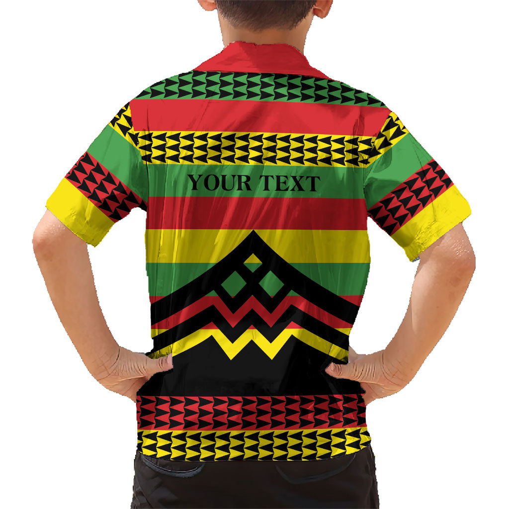 Hawaii Ku Kia'i Mauna Personalized Family Matching Off The Shoulder Long Sleeve Dress and Hawaiian Shirt Hawaiian Kanaka Maoli Motif LT9 - Polynesian Pride