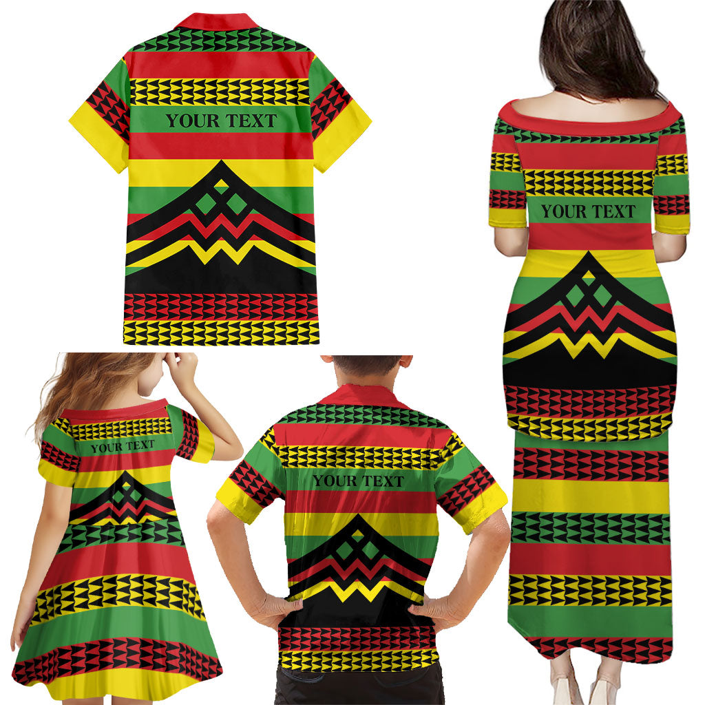 Hawaii Ku Kia'i Mauna Personalized Family Matching Puletasi and Hawaiian Shirt Hawaiian Kanaka Maoli Motif LT9 - Polynesian Pride