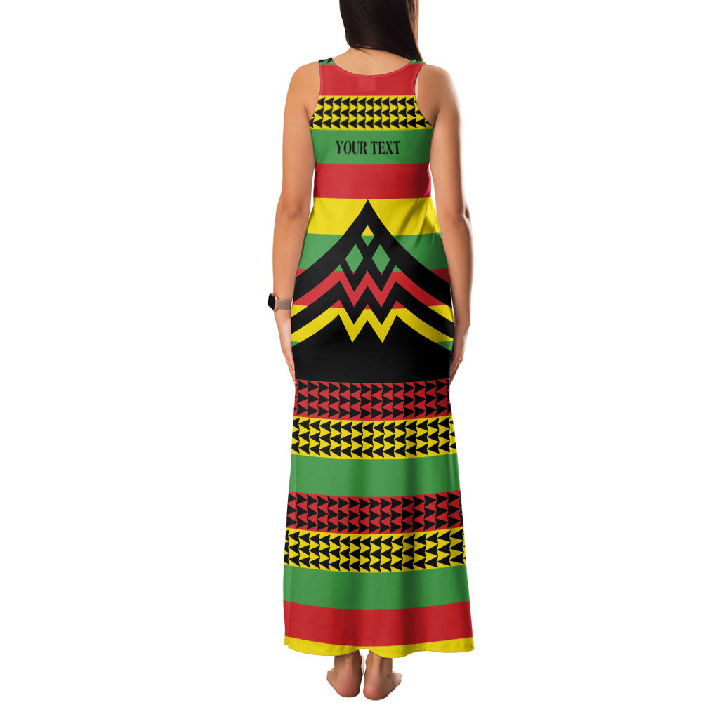 Hawaii Ku Kia'i Mauna Personalized Family Matching Tank Maxi Dress and Hawaiian Shirt Hawaiian Kanaka Maoli Motif LT9 - Polynesian Pride