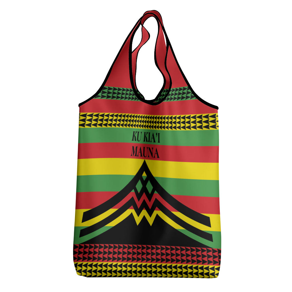 Hawaii Ku Kia'i Mauna Grocery Bag Hawaiian Kanaka Maoli Motif LT9 - Polynesian Pride