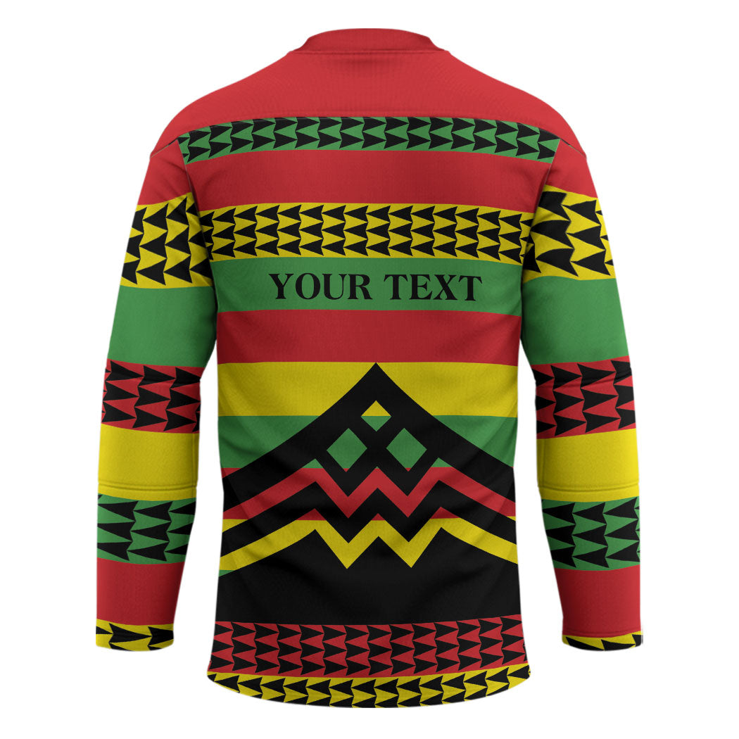 Hawaii Ku Kia'i Mauna Personalized Hockey Jersey Hawaiian Kanaka Maoli Motif LT9 - Polynesian Pride