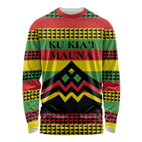 Hawaii Ku Kia'i Mauna Personalized Long Sleeve Shirt Hawaiian Kanaka Maoli Motif LT9 Unisex Green - Polynesian Pride