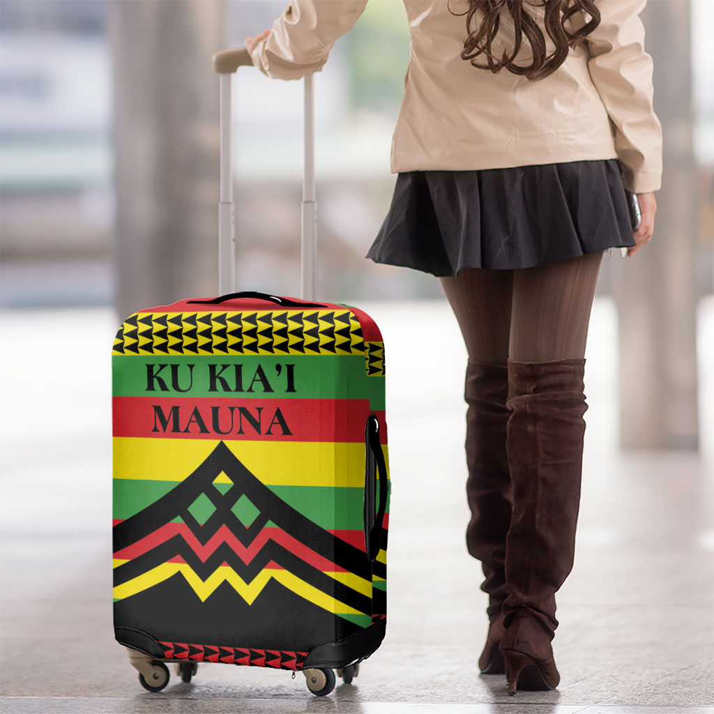 Hawaii Ku Kia'i Mauna Luggage Cover Hawaiian Kanaka Maoli Motif LT9 - Polynesian Pride