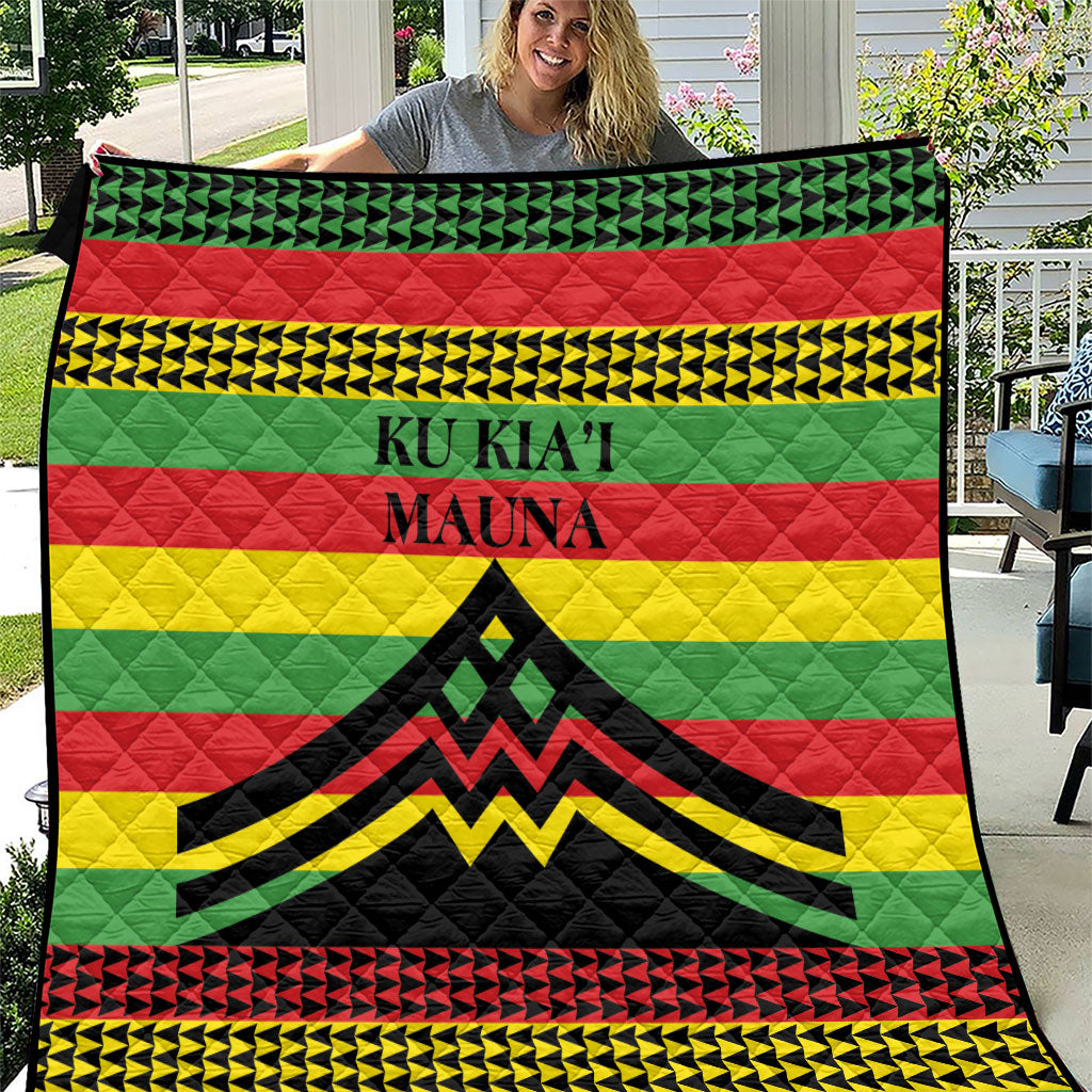 Hawaii Ku Kia'i Mauna Quilt Hawaiian Kanaka Maoli Motif