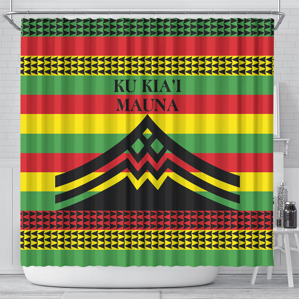 Hawaii Ku Kia'i Mauna Shower Curtain Hawaiian Kanaka Maoli Motif LT9 - Polynesian Pride