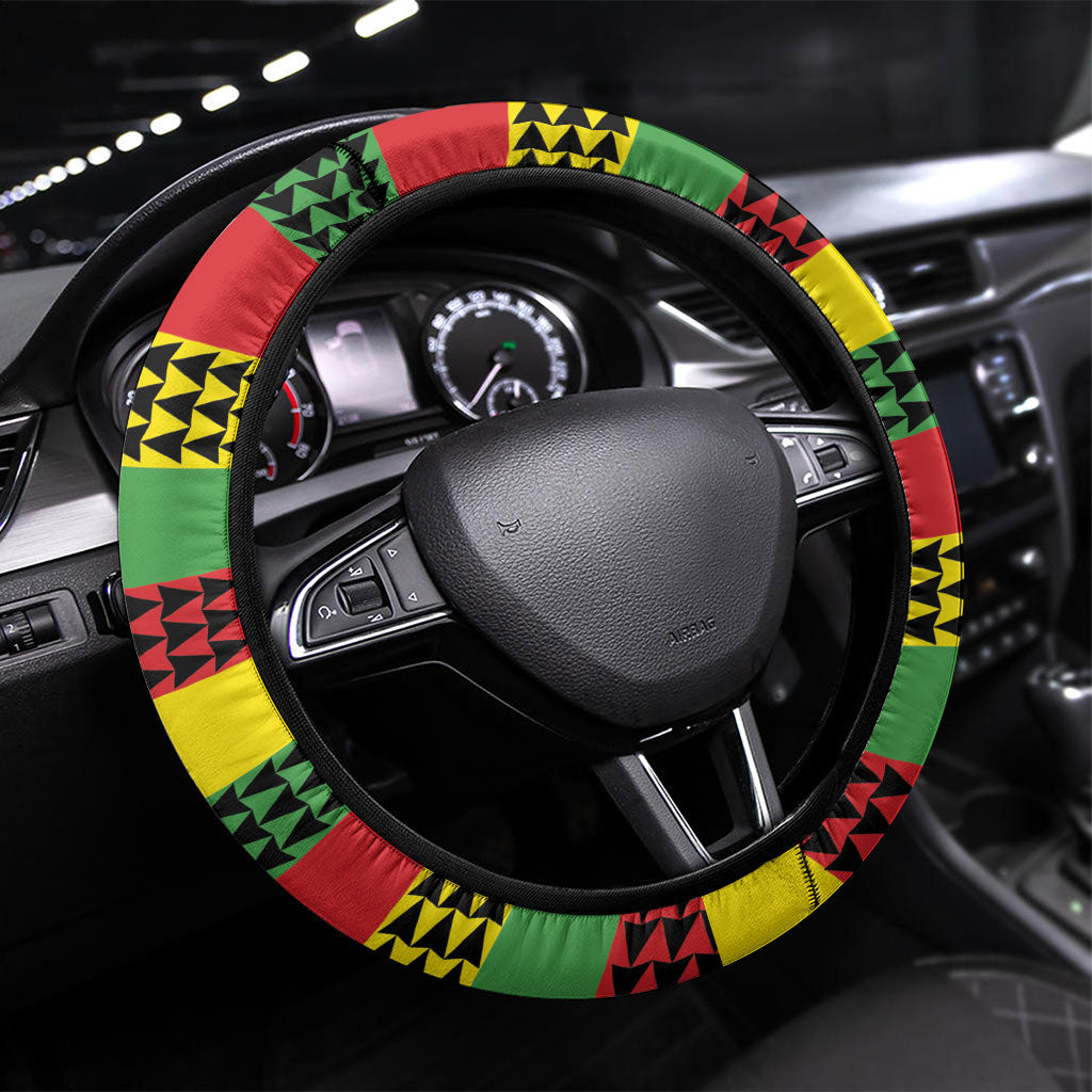 Hawaii Ku Kia'i Mauna Steering Wheel Cover Hawaiian Kanaka Maoli Motif