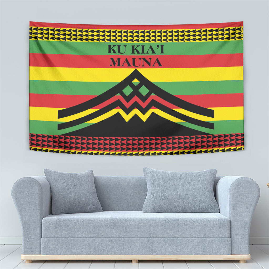 Hawaii Ku Kia'i Mauna Tapestry Hawaiian Kanaka Maoli Motif