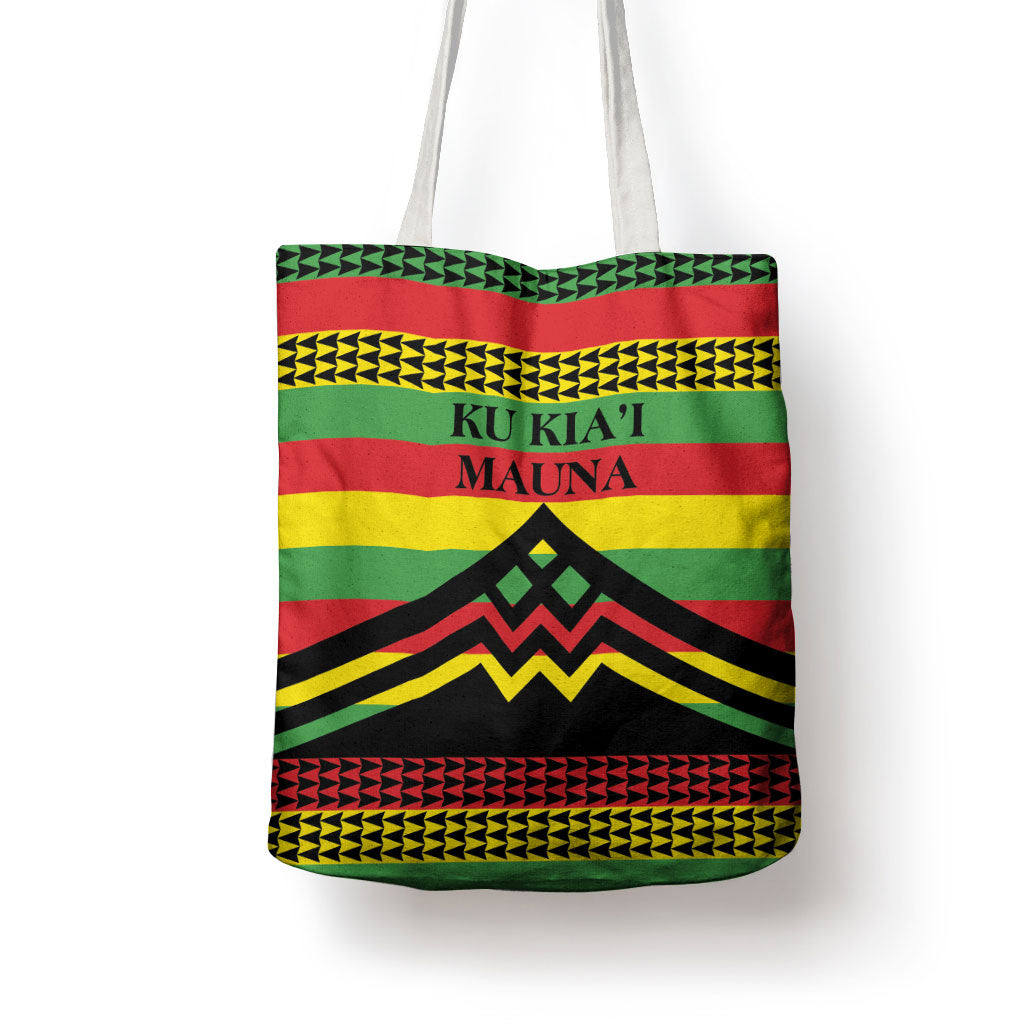 Hawaii Ku Kia'i Mauna Tote Bag Hawaiian Kanaka Maoli Motif LT9 - Polynesian Pride
