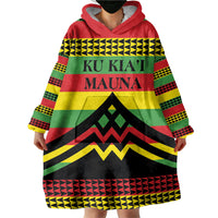 Hawaii Ku Kia'i Mauna Personalized Wearable Blanket Hoodie Hawaiian Kanaka Maoli Motif LT9 - Polynesian Pride