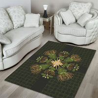 Hawaii Ohia Lehua Squares Area Rug Hawaiian Quilt Inspired Floral Pattern LT9 - Polynesian Pride