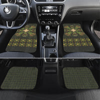 Hawaii Ohia Lehua Squares Car Mats Hawaiian Quilt Inspired Floral Pattern LT9 Set 4pcs Green - Polynesian Pride