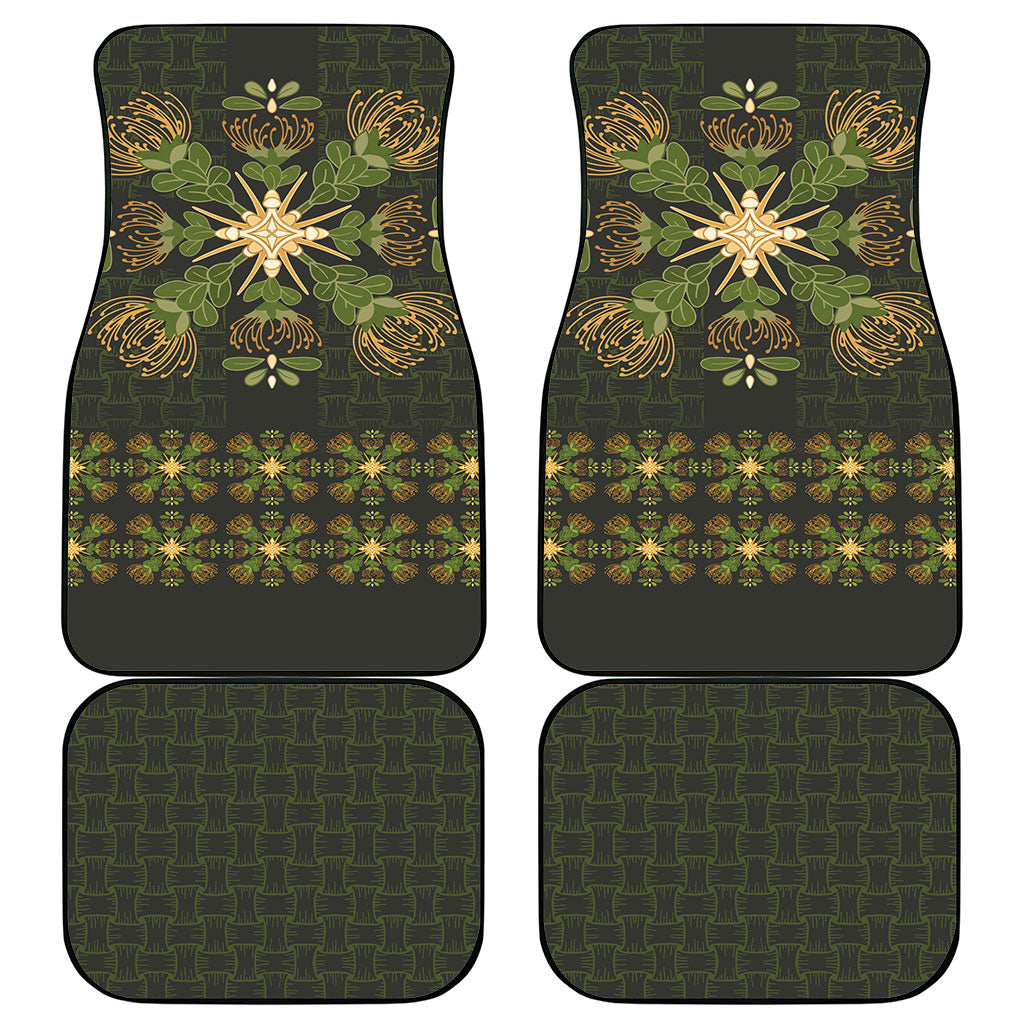 Hawaii Ohia Lehua Squares Car Mats Hawaiian Quilt Inspired Floral Pattern LT9 - Polynesian Pride