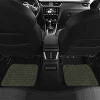 Hawaii Ohia Lehua Squares Car Mats Hawaiian Quilt Inspired Floral Pattern LT9 Set 2pcs - Back Green - Polynesian Pride