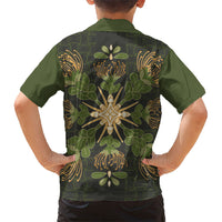 Hawaii Ohia Lehua Squares Family Matching Puletasi and Hawaiian Shirt Hawaiian Quilt Inspired Floral Pattern LT9 - Polynesian Pride