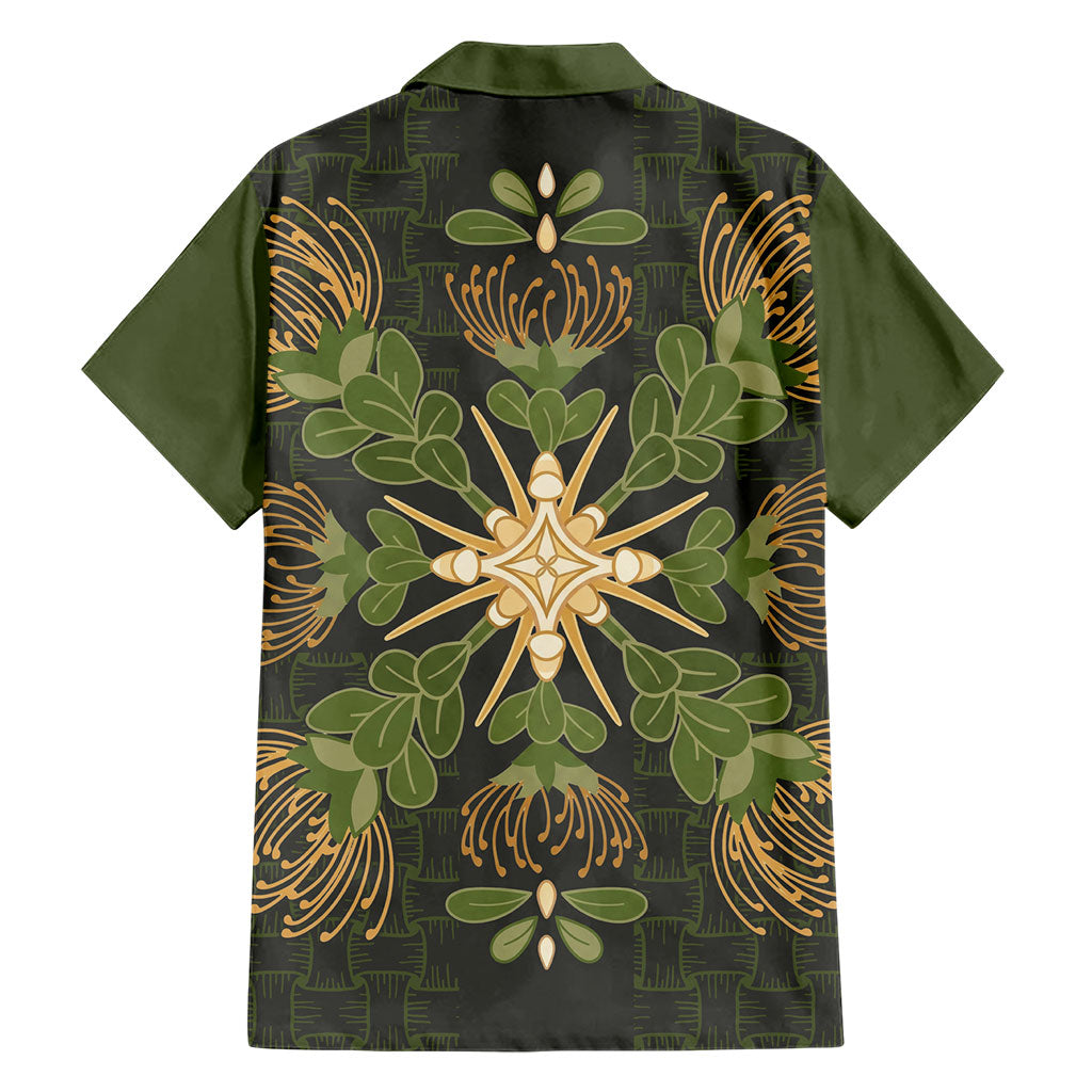 Hawaii Ohia Lehua Squares Family Matching Summer Maxi Dress and Hawaiian Shirt Hawaiian Quilt Inspired Floral Pattern LT9 - Polynesian Pride
