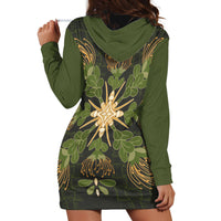 Hawaii Ohia Lehua Squares Hoodie Dress Hawaiian Quilt Inspired Floral Pattern LT9 - Polynesian Pride