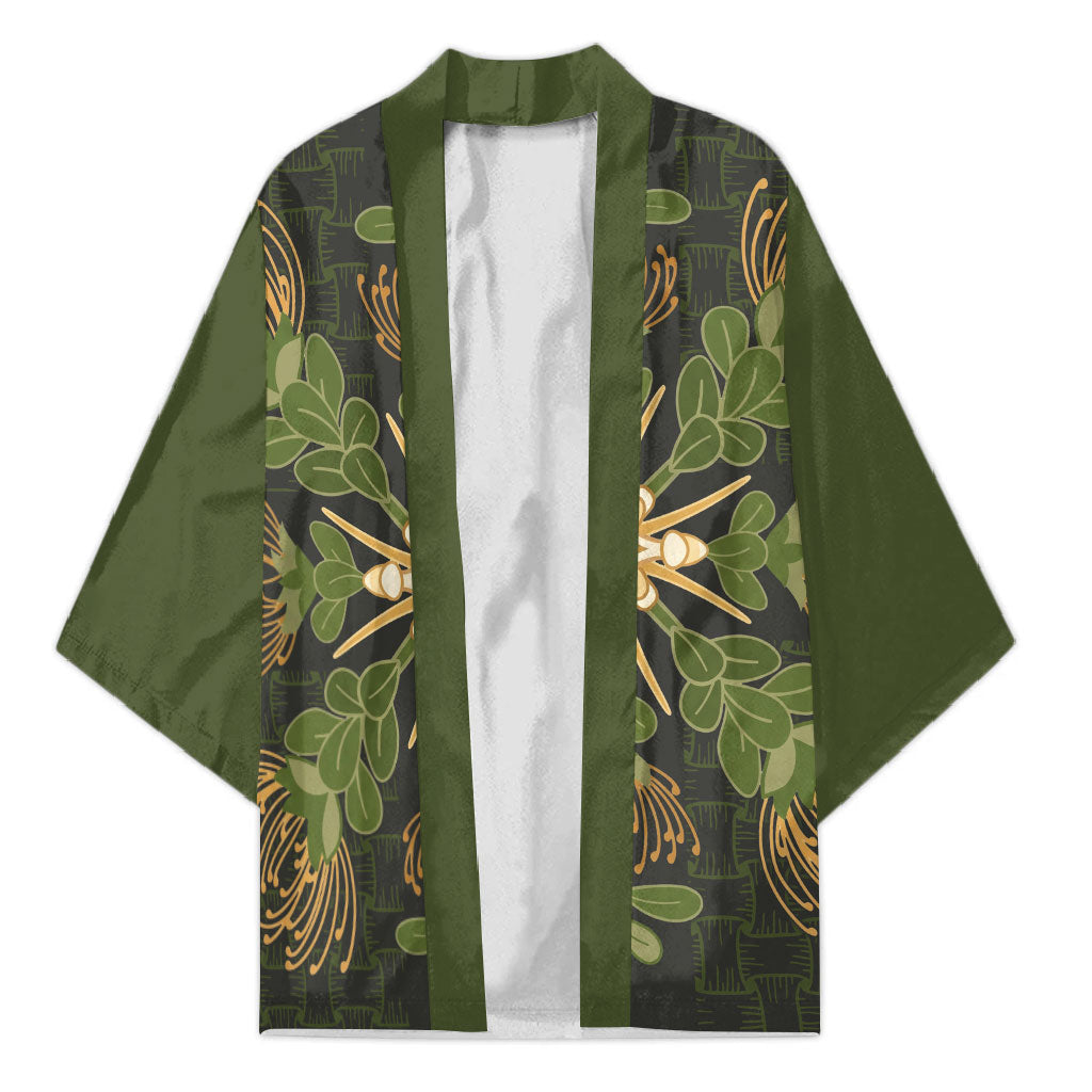 Hawaii Ohia Lehua Squares Kimono Hawaiian Quilt Inspired Floral Pattern