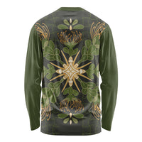 Hawaii Ohia Lehua Squares Long Sleeve Shirt Hawaiian Quilt Inspired Floral Pattern LT9 - Polynesian Pride