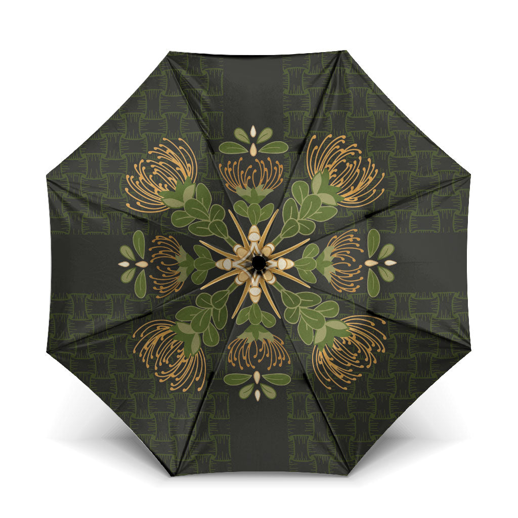 Hawaii Ohia Lehua Squares Umbrella Hawaiian Quilt Inspired Floral Pattern