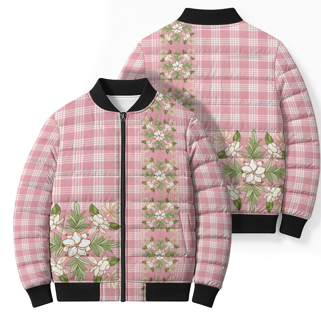 Akala Hamele Hawai'i Palaka Squares Maile Leaf Bomber Puffer Jacket Flowers Hawaiian Quilt Patterns