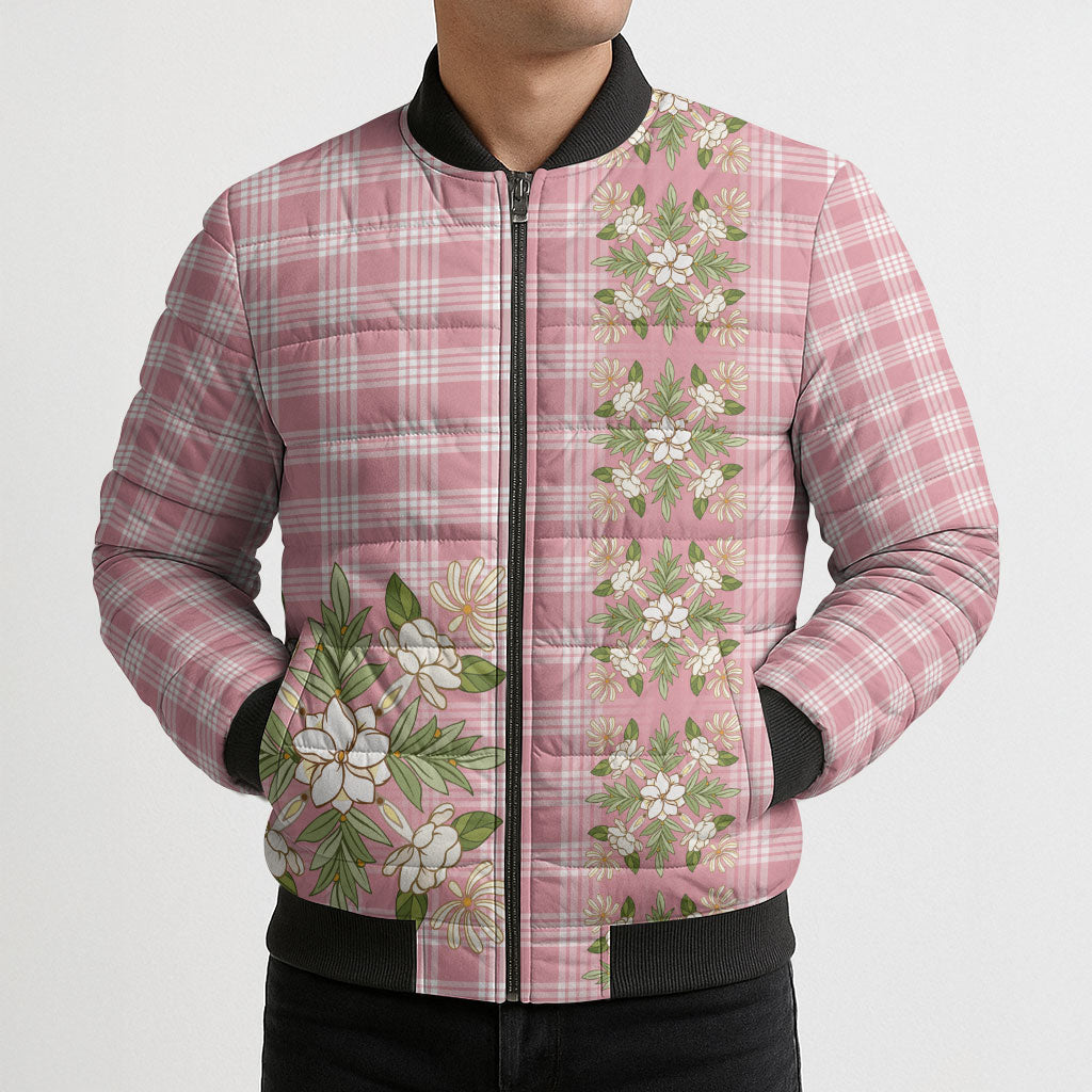 Akala Hamele Hawai'i Palaka Squares Maile Leaf Bomber Puffer Jacket Flowers Hawaiian Quilt Patterns