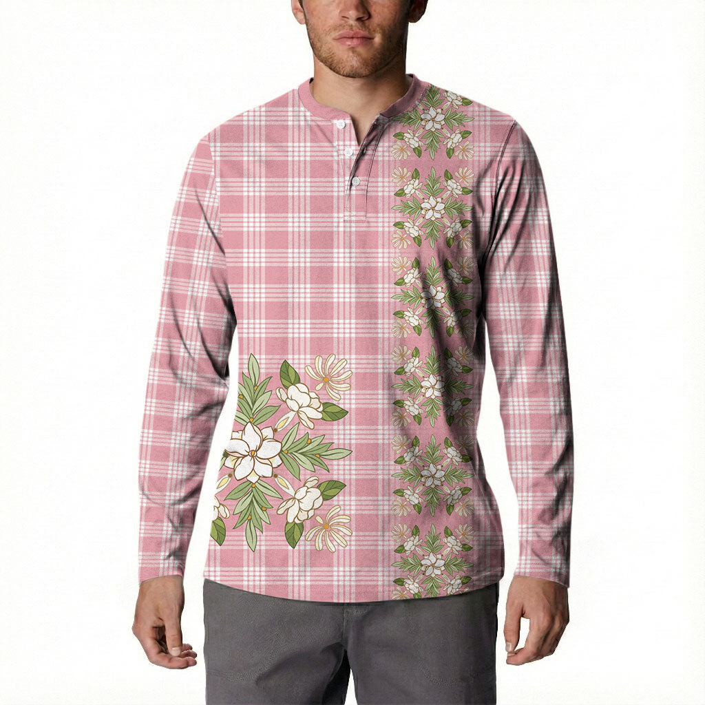 Akala Hamele Hawai'i Palaka Squares Maile Leaf Button Sweatshirt Flowers Hawaiian Quilt Patterns