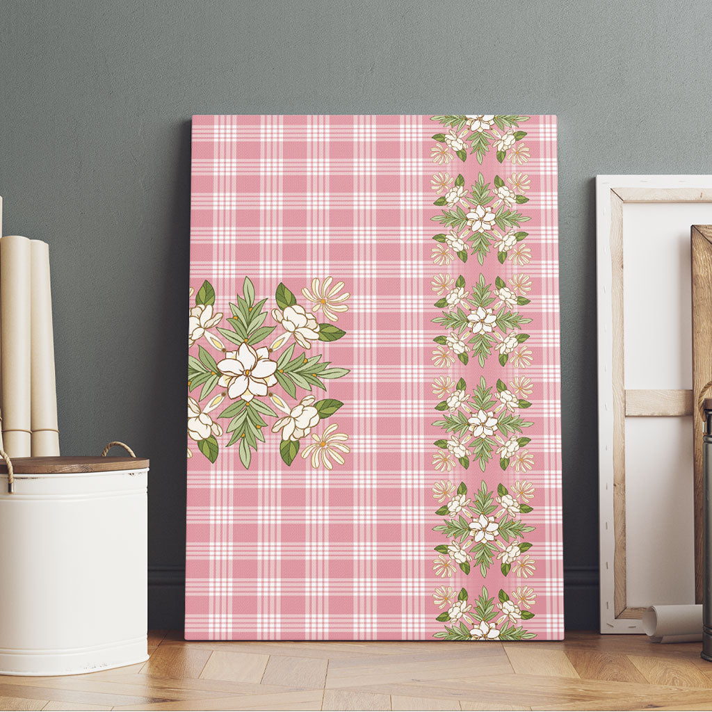 Akala Hamele Hawai'i Palaka Squares Maile Leaf Canvas Wall Art Flowers Hawaiian Quilt Patterns
