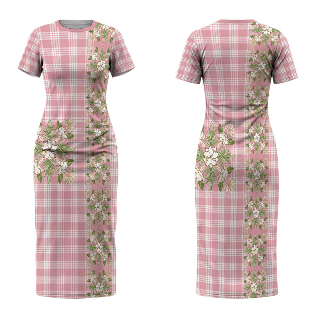 Akala Hamele Hawai'i Palaka Squares Maile Leaf Couples Matching Short Sleeve Bodycon Dress and Long Sleeve Button Shirt Flowers Hawaiian Quilt Patterns