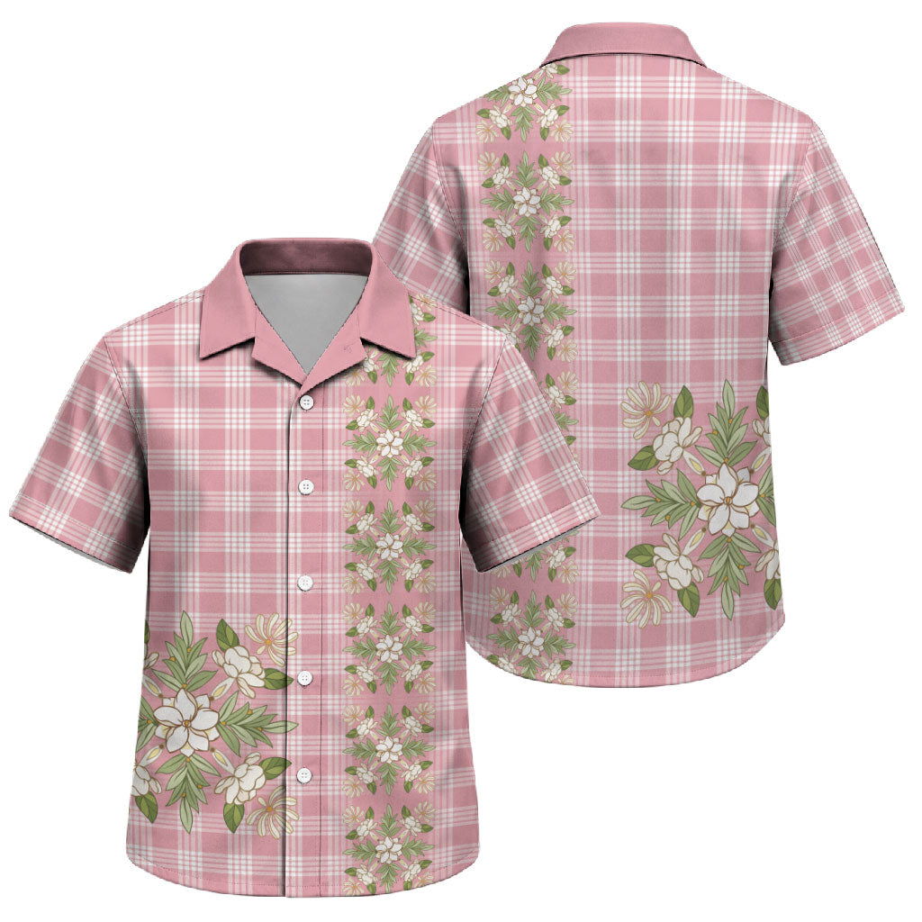Akala Hamele Hawai'i Palaka Squares Maile Leaf Family Matching Summer Maxi Dress and Hawaiian Shirt Flowers Hawaiian Quilt Patterns
