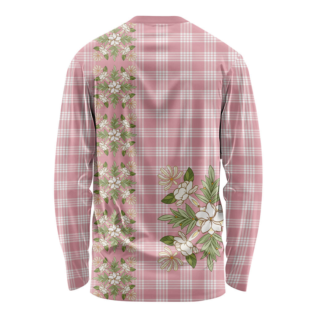 Akala Hamele Hawai'i Palaka Squares Maile Leaf Long Sleeve Shirt Flowers Hawaiian Quilt Patterns