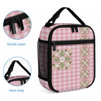 Akala Hamele Hawai'i Palaka Squares Maile Leaf Lunch Bag Flowers Hawaiian Quilt Patterns LT9 - Polynesian Pride