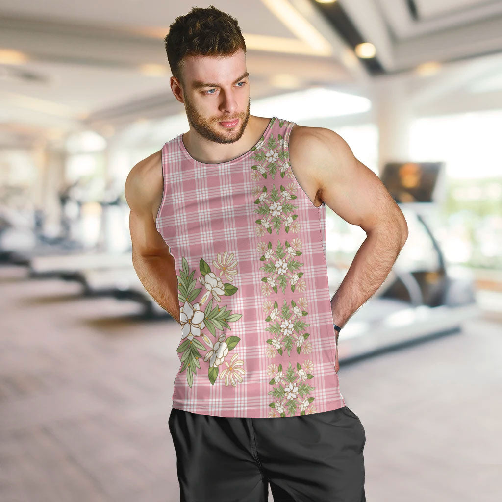 Akala Hamele Hawai'i Palaka Squares Maile Leaf Men Tank Top Flowers Hawaiian Quilt Patterns