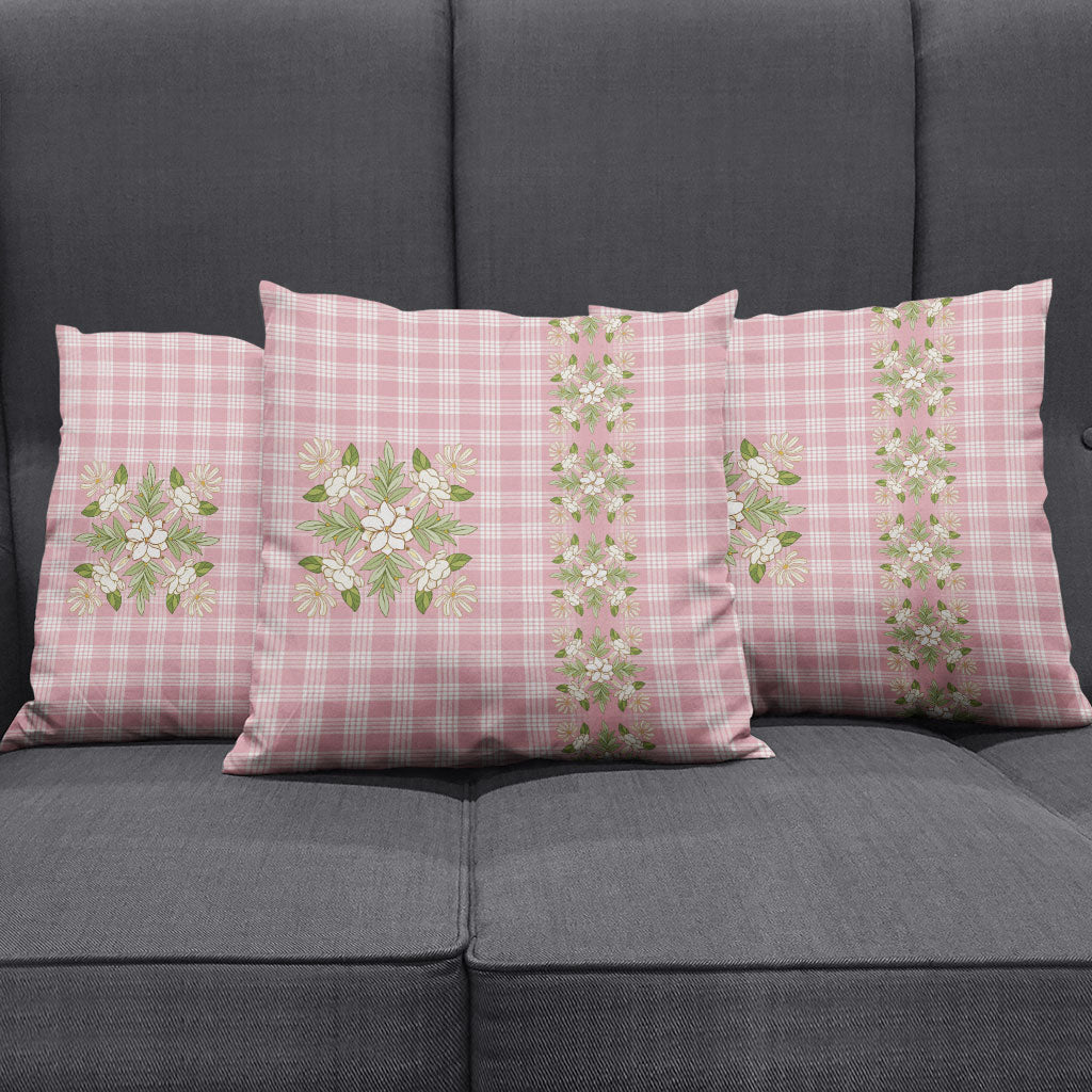 Akala Hamele Hawai'i Palaka Squares Maile Leaf Pillow Cover Flowers Hawaiian Quilt Patterns