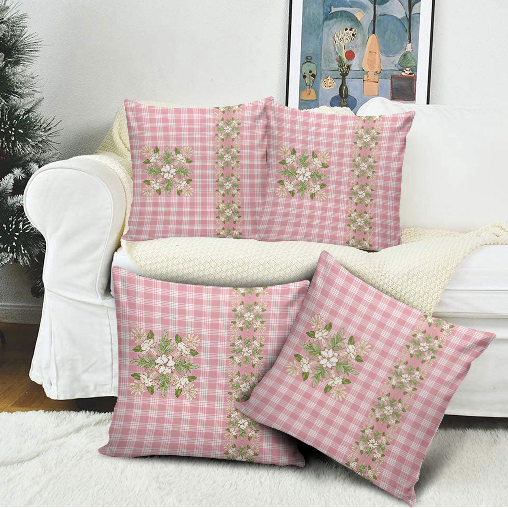 Akala Hamele Hawai'i Palaka Squares Maile Leaf Pillow Cover Flowers Hawaiian Quilt Patterns