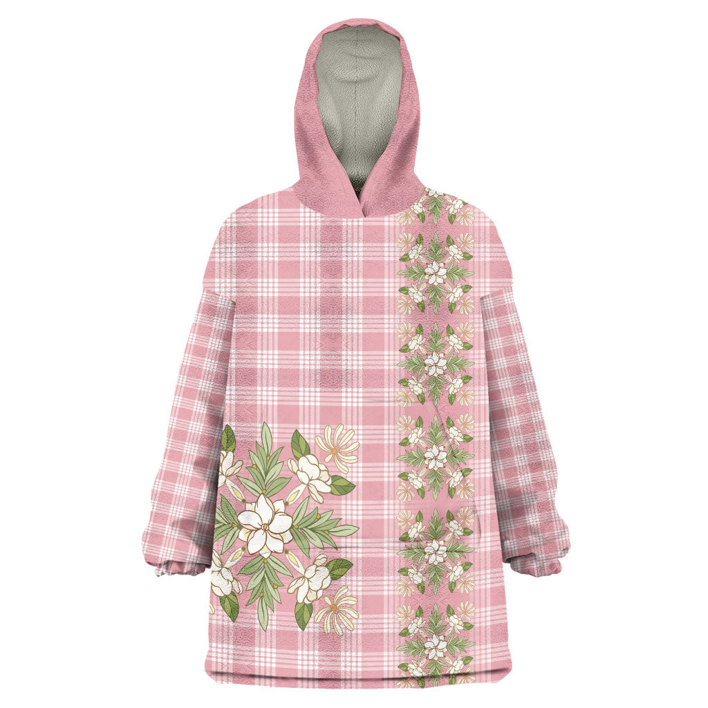 Akala Hamele Hawai'i Palaka Squares Maile Leaf Wearable Blanket Hoodie Flowers Hawaiian Quilt Patterns
