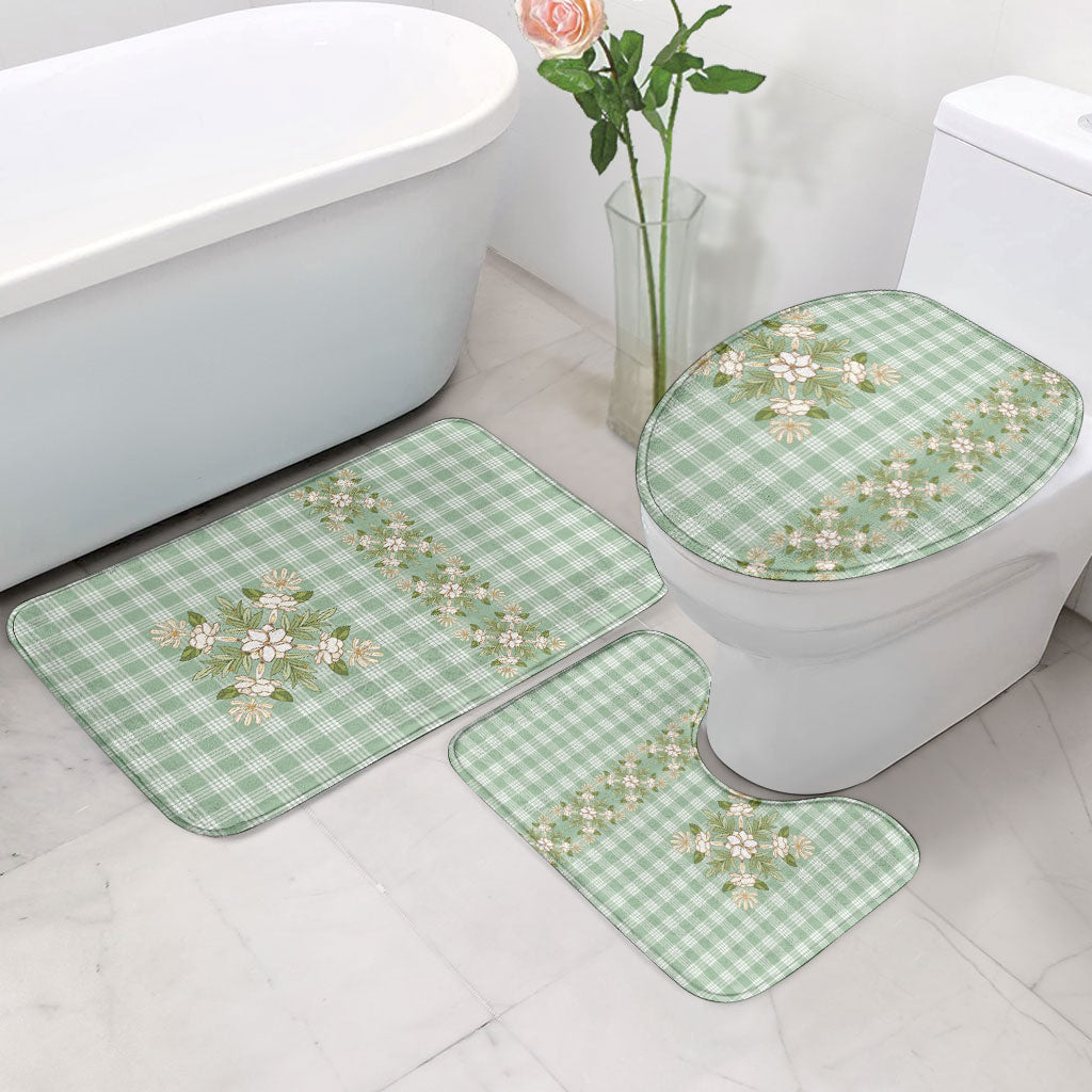 Liko Kukui Hawai'i Palaka Squares Maile Leaf Bathroom Set Flowers Hawaiian Quilt Patterns
