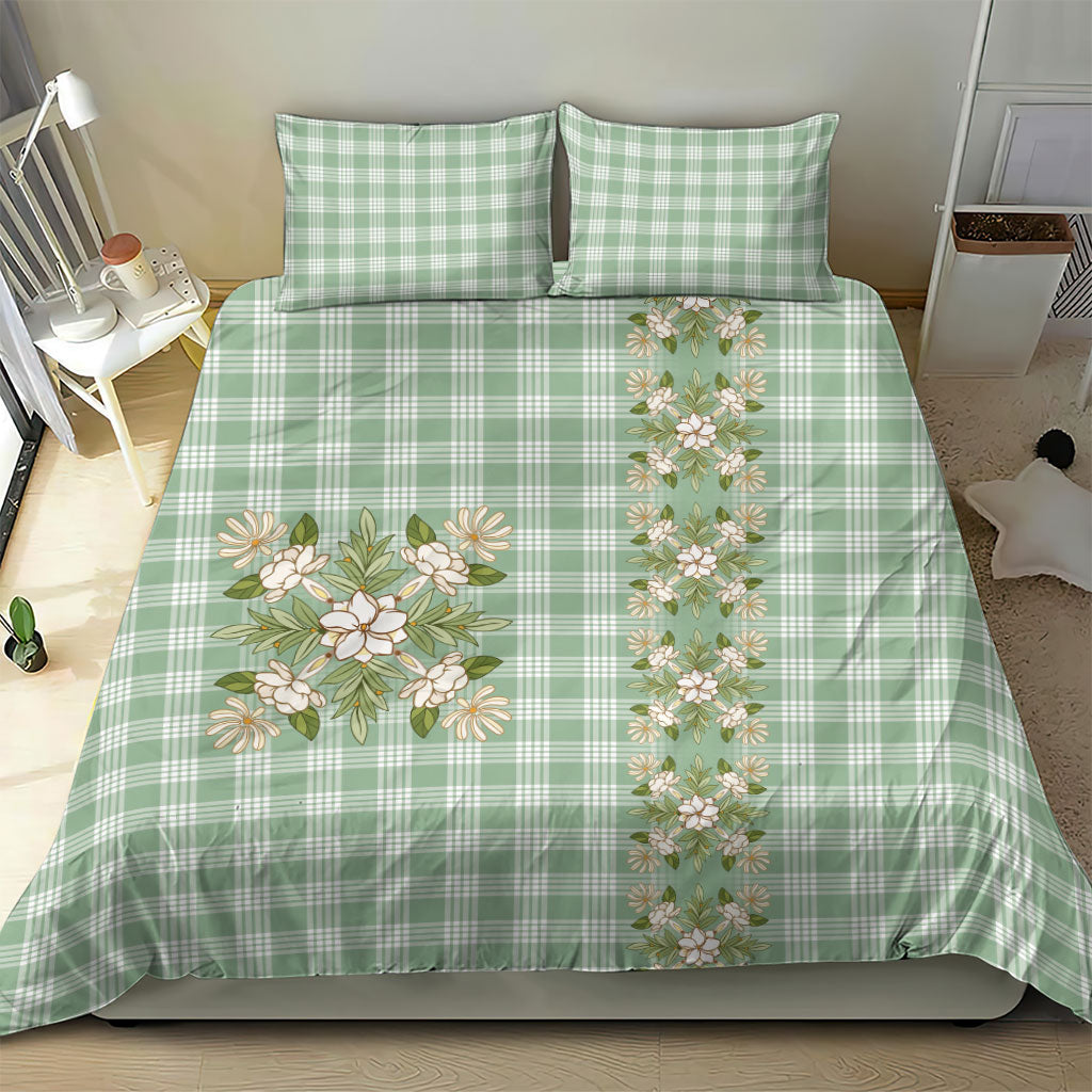 Liko Kukui Hawai'i Palaka Squares Maile Leaf Bedding Set Flowers Hawaiian Quilt Patterns