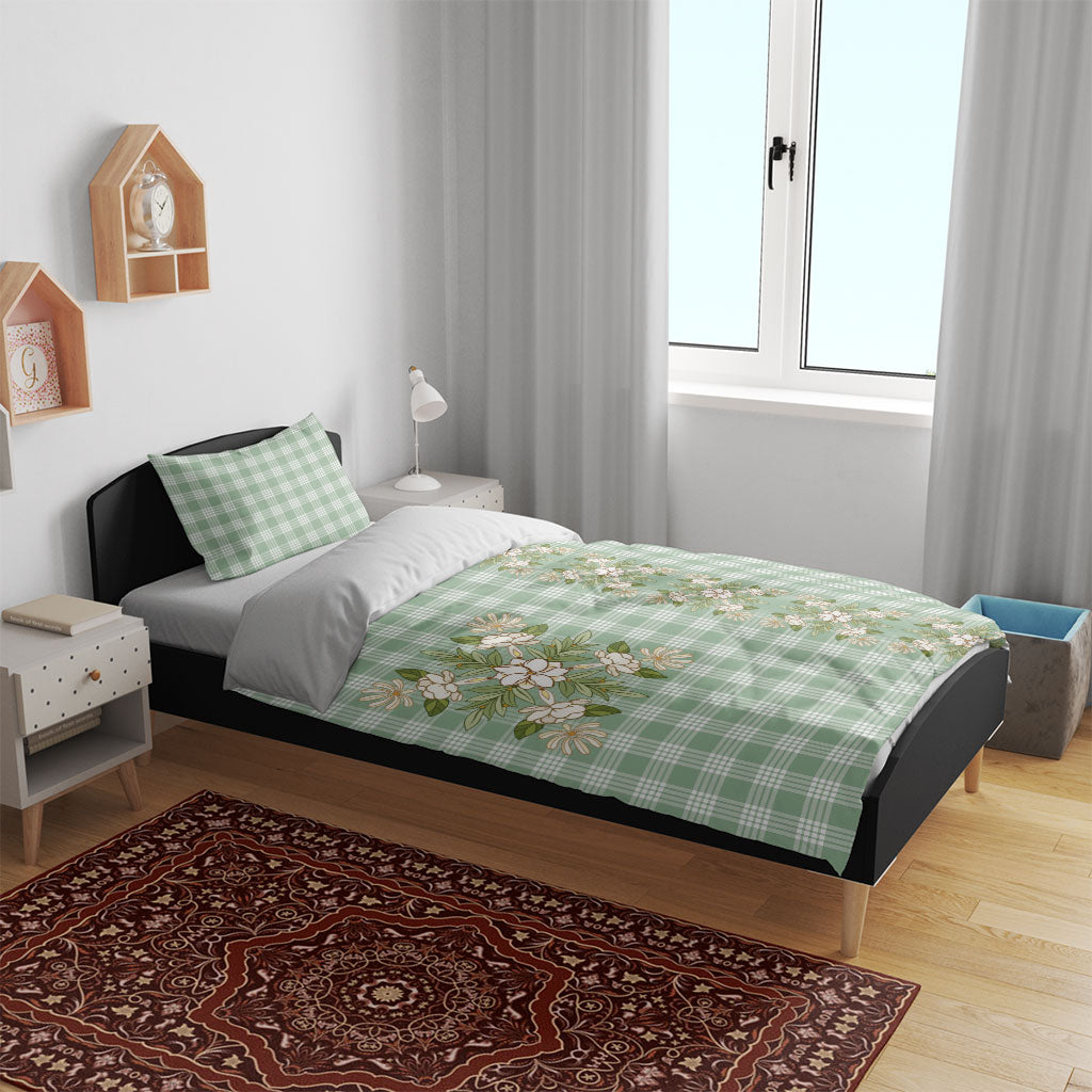 Liko Kukui Hawai'i Palaka Squares Maile Leaf Bedding Set Flowers Hawaiian Quilt Patterns