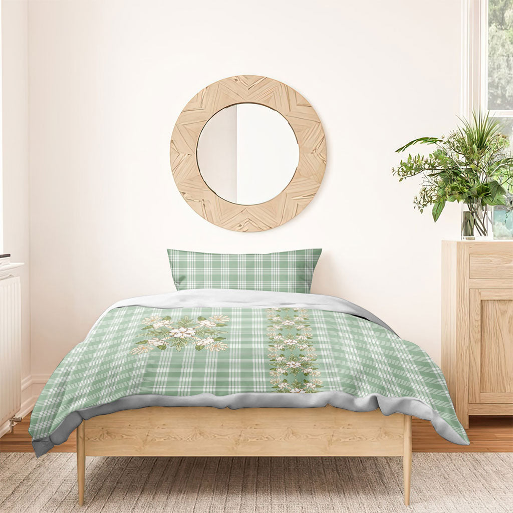 Liko Kukui Hawai'i Palaka Squares Maile Leaf Bedding Set Flowers Hawaiian Quilt Patterns