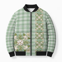 Liko Kukui Hawai'i Palaka Squares Maile Leaf Bomber Puffer Jacket Flowers Hawaiian Quilt Patterns