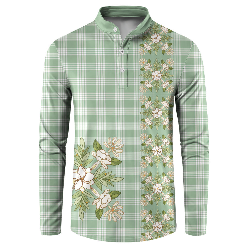Liko Kukui Hawai'i Palaka Squares Maile Leaf Button Sweatshirt Flowers Hawaiian Quilt Patterns