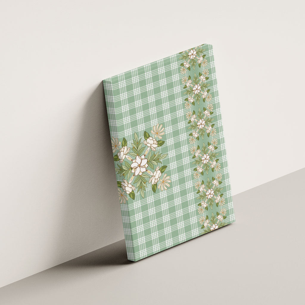 Liko Kukui Hawai'i Palaka Squares Maile Leaf Canvas Wall Art Flowers Hawaiian Quilt Patterns