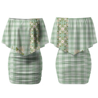 Liko Kukui Hawai'i Palaka Squares Maile Leaf Couples Matching Off Shoulder Short Dress and Long Sleeve Button Shirt Flowers Hawaiian Quilt Patterns