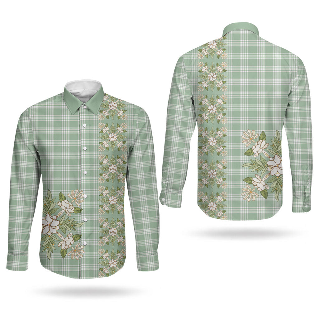 Liko Kukui Hawai'i Palaka Squares Maile Leaf Couples Matching Tank Maxi Dress and Long Sleeve Button Shirt Flowers Hawaiian Quilt Patterns
