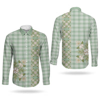 Liko Kukui Hawai'i Palaka Squares Maile Leaf Couples Matching Tank Maxi Dress and Long Sleeve Button Shirt Flowers Hawaiian Quilt Patterns
