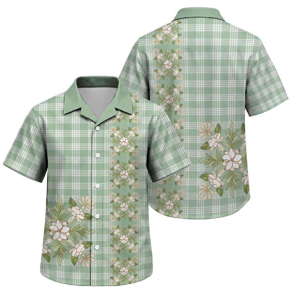 Liko Kukui Hawai'i Palaka Squares Maile Leaf Family Matching Mermaid Dress and Hawaiian Shirt Flowers Hawaiian Quilt Patterns