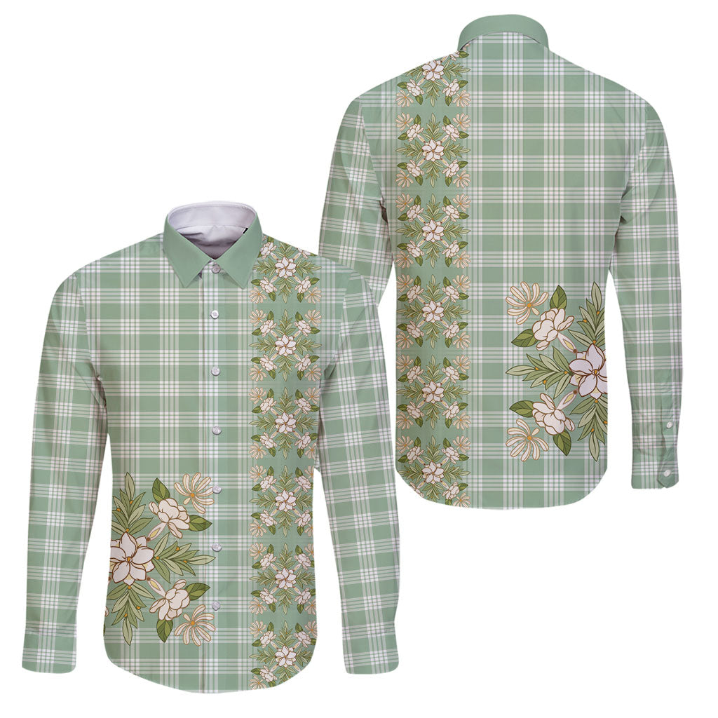 Liko Kukui Hawai'i Palaka Squares Maile Leaf Family Matching Summer Maxi Dress and Hawaiian Shirt Flowers Hawaiian Quilt Patterns
