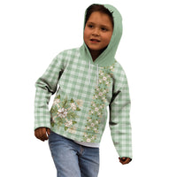 Liko Kukui Hawai'i Palaka Squares Maile Leaf Kid Hoodie Flowers Hawaiian Quilt Patterns