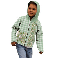 Liko Kukui Hawai'i Palaka Squares Maile Leaf Kid Hoodie Flowers Hawaiian Quilt Patterns